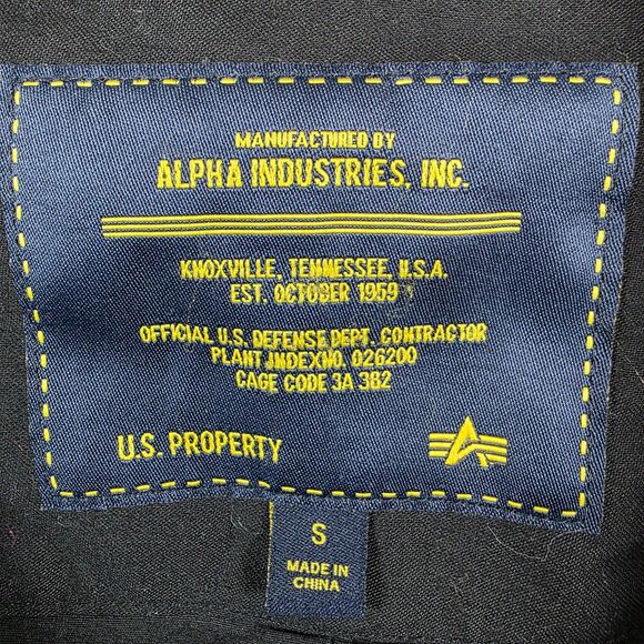 Alpha Industries Men's Black M-65 Field Jacket Military Utility Hoodie Size S - Picture 6 of 16